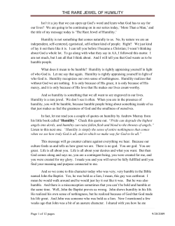 the rare jewel of humility