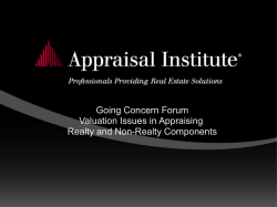 Going Concern Forum Valuation Issues in