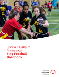 2016 Flag Football Handbook - Special Olympics Minnesota