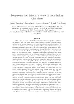 a review of mate&ndash;finding Allee effects - Universit&eacute; Paris-Sud
