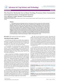 The Need for Herbicide Use in Direct Seeding, Promotes More