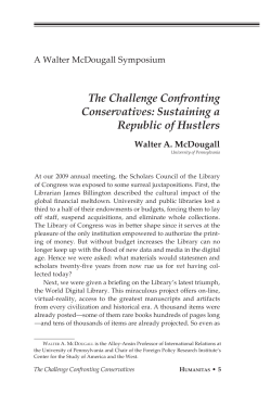 The Challenge Confronting Conservatives: Sustaining a Republic of
