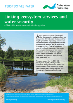 Linking ecosystem services and water security