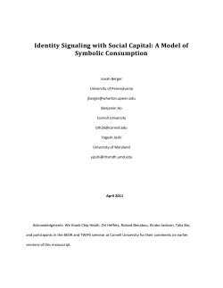 Identity Signaling with Social Capital