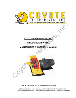 COYOTE ENTERPRISES, INC. RIMLOC BLAST WHEEL