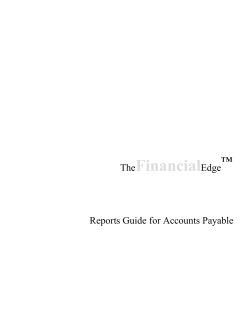 Accounts Payable Reports Guide