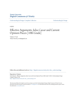 Effective Arguments: Julius Caesar and Current Opinion Pieces