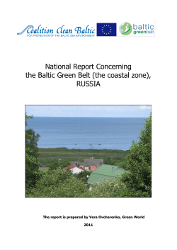 the coastal zone - Coalition Clean Baltic