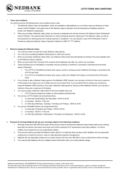 lotto terms and conditions