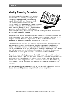 How to Use and Schedule