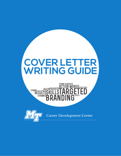 Cover Letter Writing Guide - Middle Tennessee State University