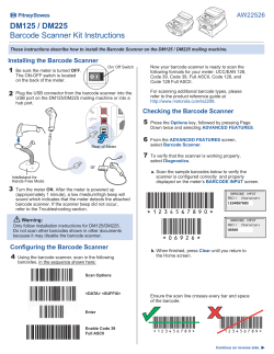 Barcode Scanner Kit Instructions
