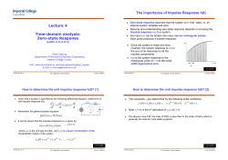 Lecture 4 - Department of Electrical and Electronic Engineering