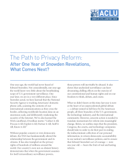 The Path to Privacy Reform