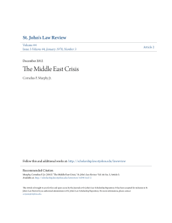 The Middle East Crisis - St. John`s Law Scholarship Repository