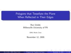 Polygons that Tessellate the Plane When Reflected in Their Edges