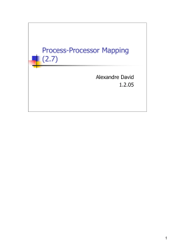 Process-Processor Mapping (2.7)