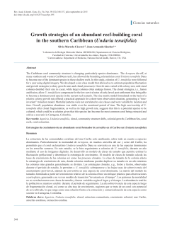 Growth strategies of an abundant reef