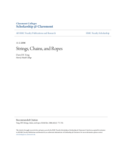 Strings, Chains, and Ropes