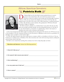 African American Inventors: Patricia Bath