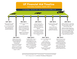 UF Financial Aid Timeline - UF Office for Student Financial Affairs