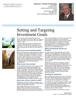 Setting investment goals