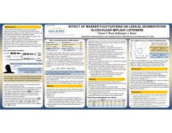 effect of masker fluctuations on lexical segmentation in cochlear