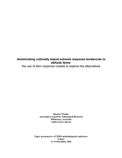 Ameliorating culturally based extreme response