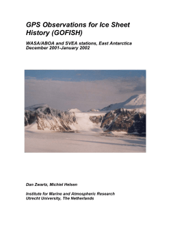 GPS Observations for Ice Sheet History (GOFISH) WASA/ABOA and