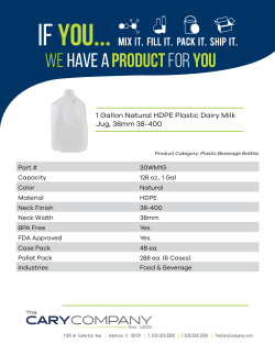 Specs: 1 Gallon Natural HDPE Plastic Dairy Milk Jug, 38mm 38-400