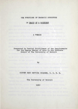 THE FUNCTIONS OF DRAMATIC STRUCTURE IN DEATH OF A
