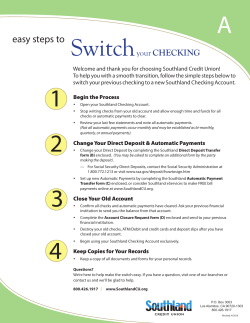 Switch Kit - Southland Credit Union