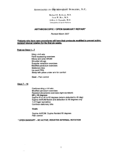 Bankart Repair - Associates in Orthopaedic Surgery