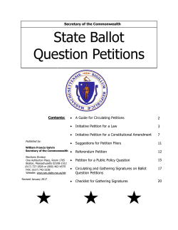 State Ballot Question Petitions