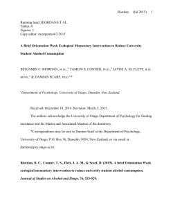 Riordan (Jul 2015) - University of Otago