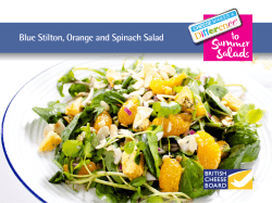 Blue Stilton, Orange and Spinach Salad