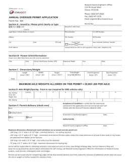 Annual Oversize Permit