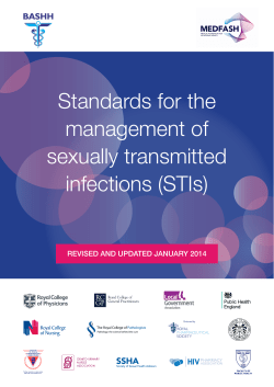 Standards for the management of sexually transmitted infections (STIs)