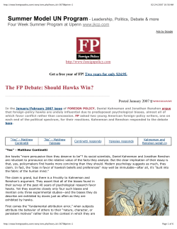 The FP Debate: Should Hawks Win?