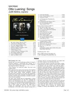 Otto Luening: Songs
