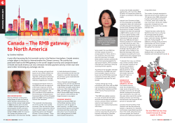 Canada &ndash; The RMB gateway to North America