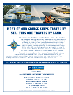 most of our cruise ships travel by sea, this one travels by land.