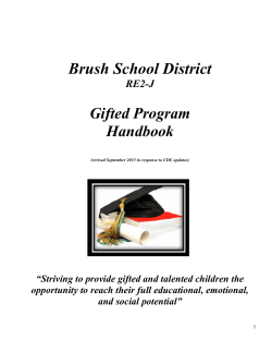 Gifted and Talented Student Handbook