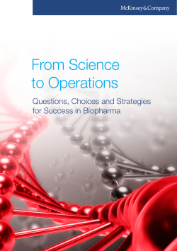 From Science to Operations