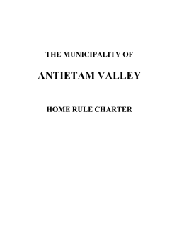 The Municipality of Antietam Valley