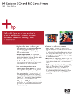 HP Designjet 500 and 800 Series Printers