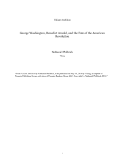 George Washington, Benedict Arnold, and the Fate of the American
