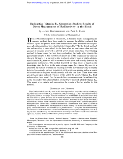 Radioactive Vitamin B,2 Absorption Studies: Results