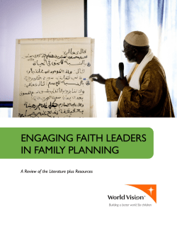 Engaging Faith Leaders in Family Planning