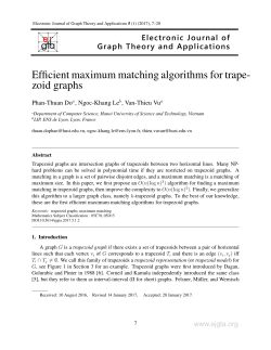 Efficient maximum matching algorithms for trape